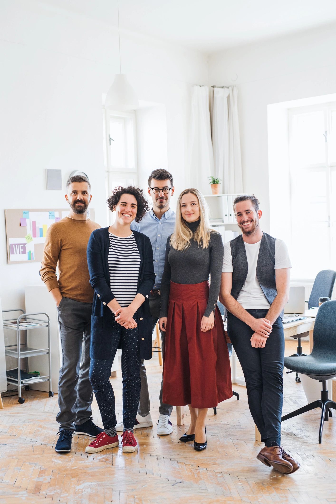 Professional insurance advisory team portrait