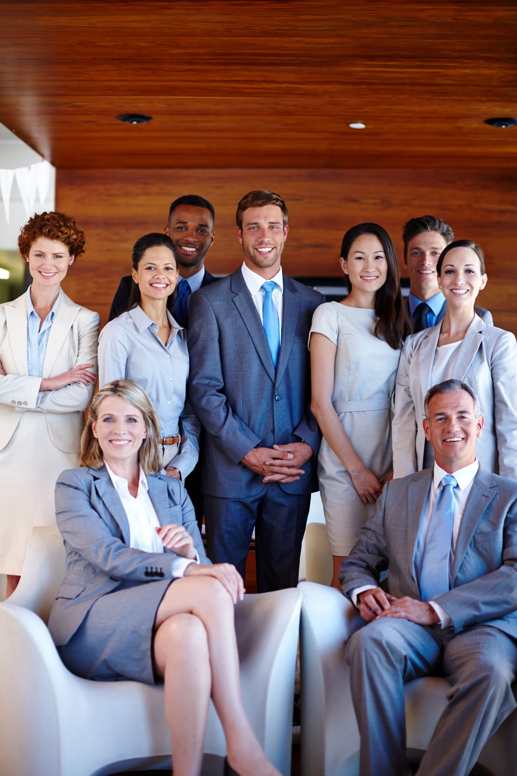 Customer support team portrait in office